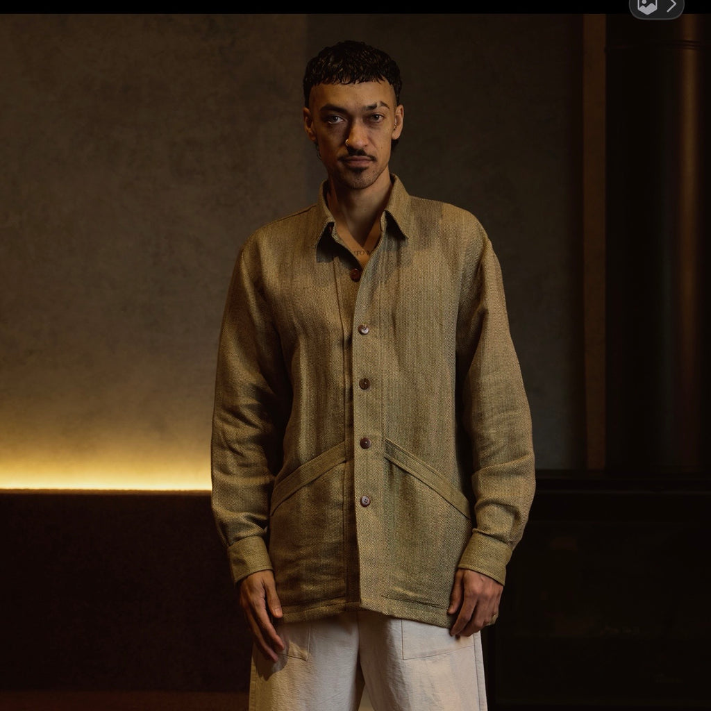 Noor linen dress-shirt