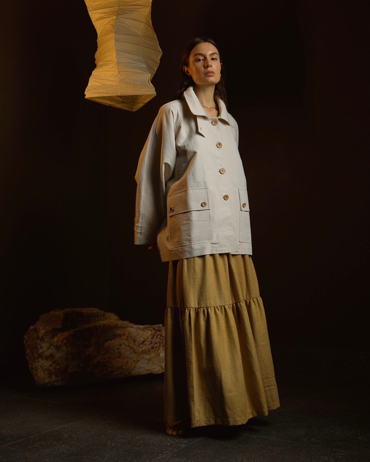 Cove silk skirt