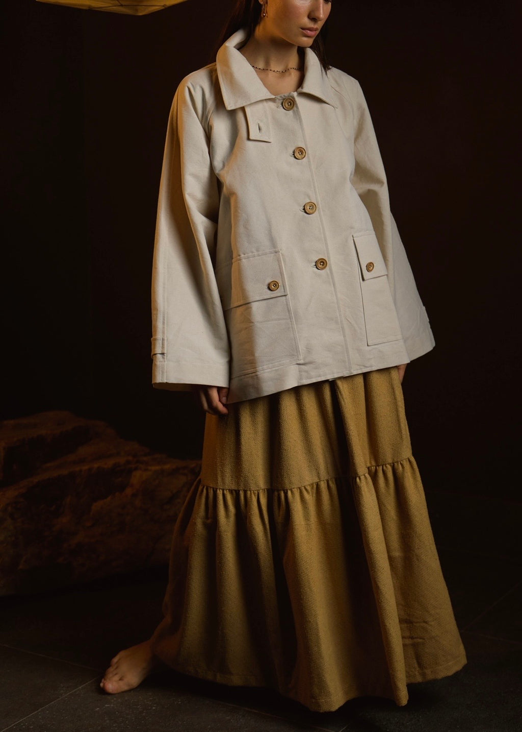 Cove silk skirt