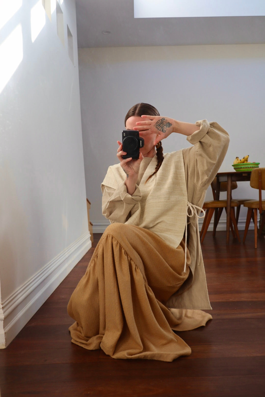 Cove silk skirt
