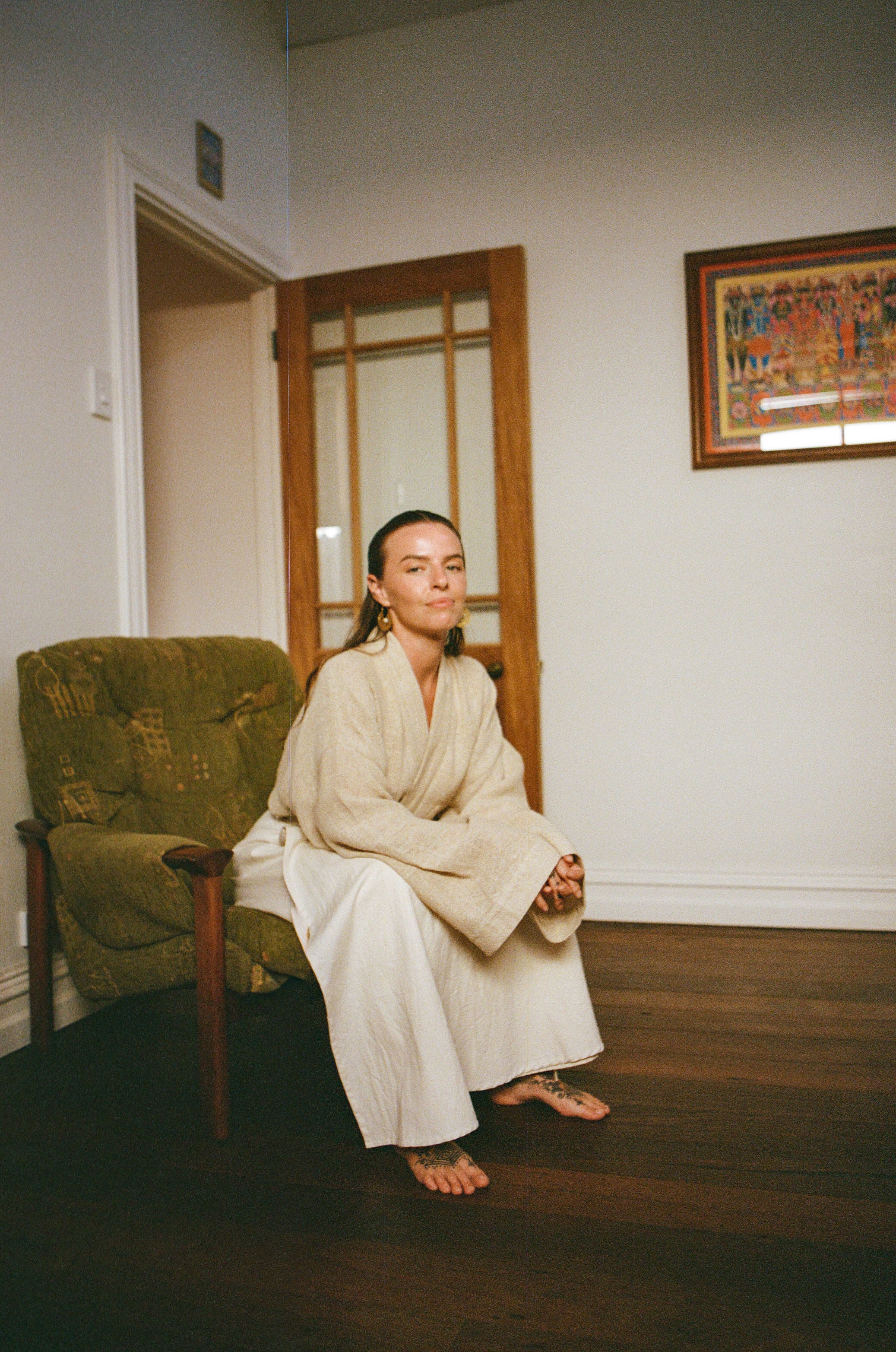 Handcrafted slow fashion garments designed for everyday wear using natural, breathable fabrics
